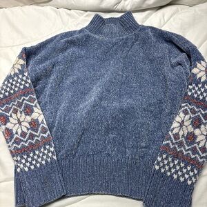 Christian Siriano Women's Mock Neck Snowflake Sweater, Sz M- see pictures